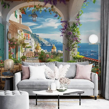 Фототапет "Италиански бряг и синьо море"