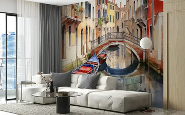 Фототапет "Венециански пейзаж в акварел"