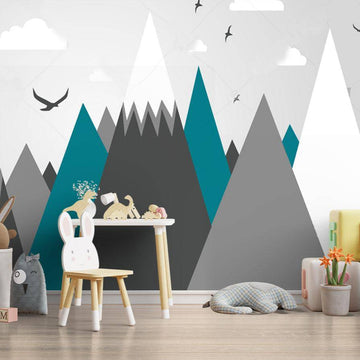 Детски фототапет "Рисувани планини"