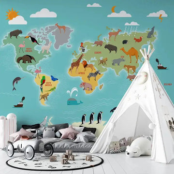 Детски фототапет "Свят на животните"