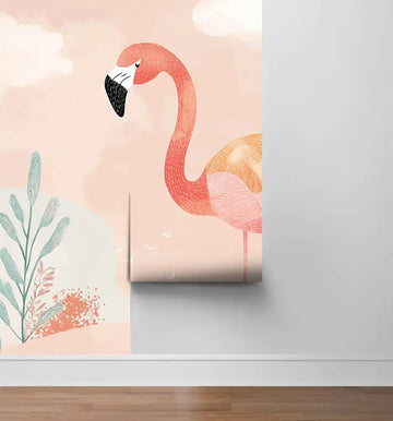 Фототапет Розово фламинго за детска стая