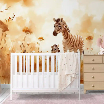 Фототапет Зебрено семейство за детска стая