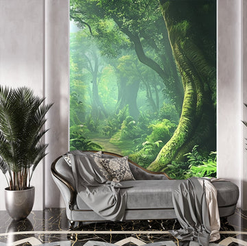 Фототапет Зелена приказка за хол