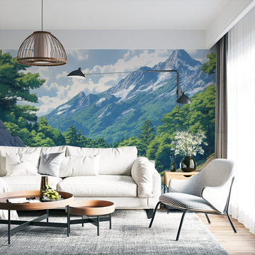 Фототапет Планинска долина за хол