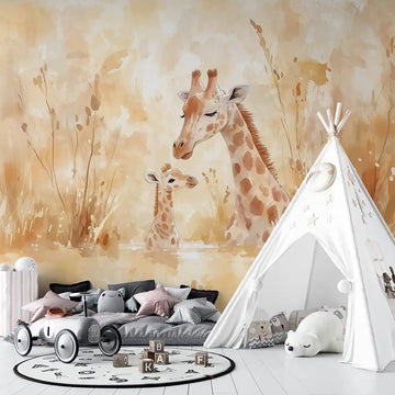 Фототапет Жирафско семейство за детска стая