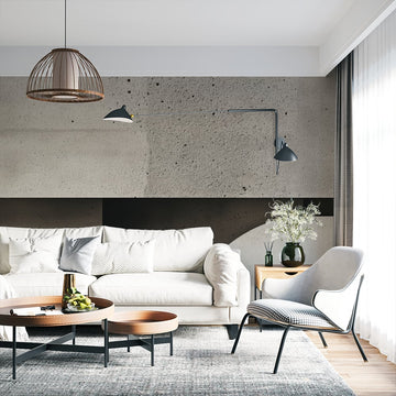 Фототапет Светло Сив Бетон с Текстура за Хол | Лесен Монтаж