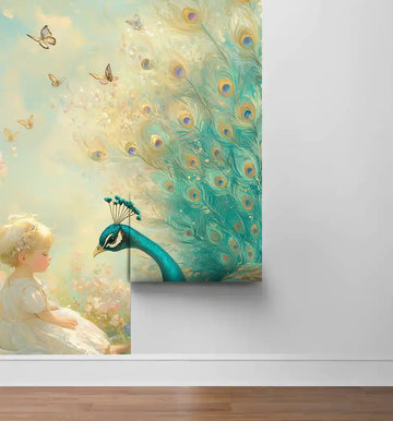 Фототапет Царствен паун за детска стая