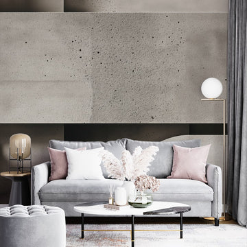 Фототапет Светло Сив Бетон с Текстура за Хол | Лесен Монтаж
