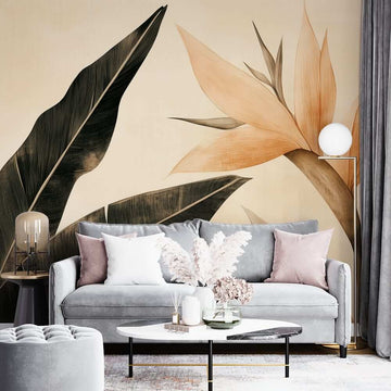 Фототапет Ефирна Екзотика в Пясъчни и Графитени Тонове