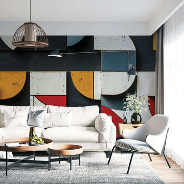 Фототапет Геометрични цветни форми за хол