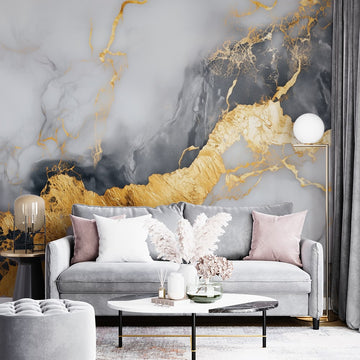Фототапет Златна Мраморна Структура | Вдъхновяваща Атмосфера