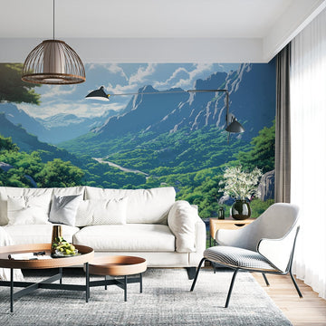 Фототапет Аниме планинска идилия за хол