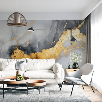 Фототапет Златна Мраморна Структура | Вдъхновяваща Атмосфера