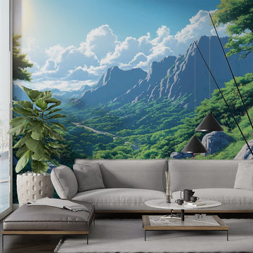 Фототапет Аниме планинска идилия за хол