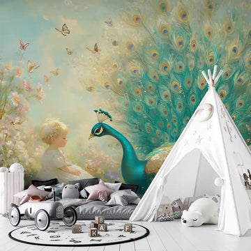 Фототапет Царствен паун за детска стая