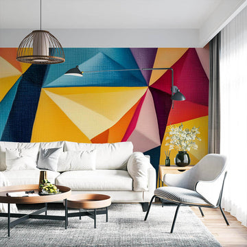 Фототапет Геометричен Витраж в Наситени Цветове