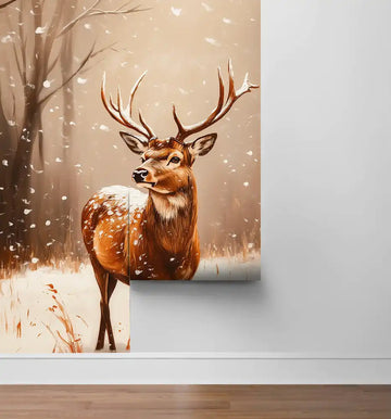 Фототапет Приказен зимен елен за детска стая