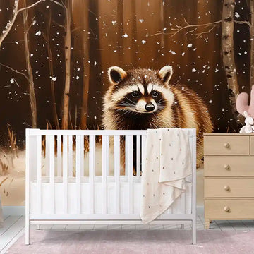 Фототапет Любопитно енотче за детска стая