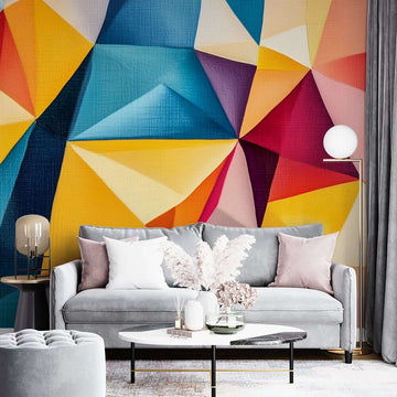 Фототапет Геометричен Витраж в Наситени Цветове