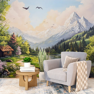 Фототапет Пейзаж с планини за хол