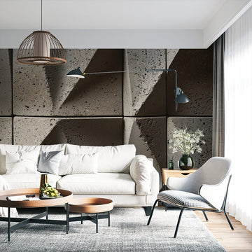 Фототапет Гладка Бетонна Стена с 3D Ефект за Хол | Еко Материали