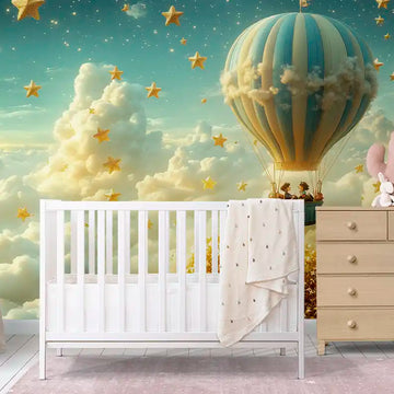 Фототапет Балонно звездно пътешествие за детска стая