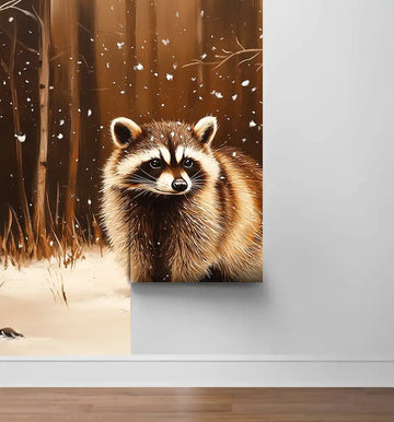 Фототапет Любопитно енотче за детска стая