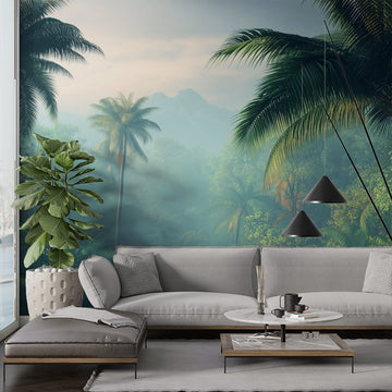Фототапет Магическа тропическа джунгла за хол