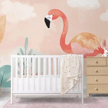 Фототапет Розово фламинго за детска стая