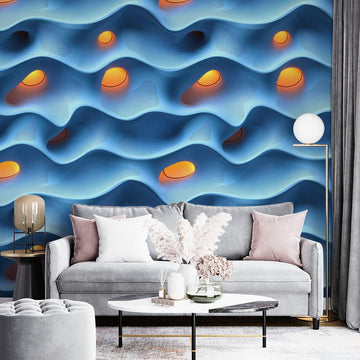 Фототапет Вълни на синьота за хол