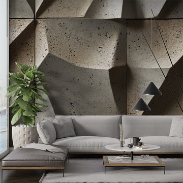 Фототапет Структуриран Граден Бетон за Хол, самозалепващ декор с текстура и стилни нюанси на сивото.