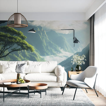 Фототапет Мистична планинска долина за хол