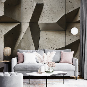 Фототапет Архитектурен Бетон с Динамични Формировки за Хол | Еко Материали