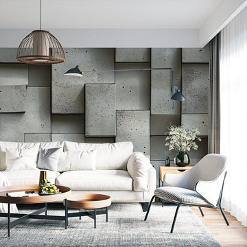 Фототапет Сив Геометричен Бетон | Стилен Декор