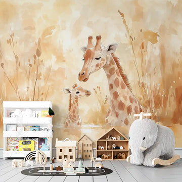 Фототапет Жирафско семейство за детска стая