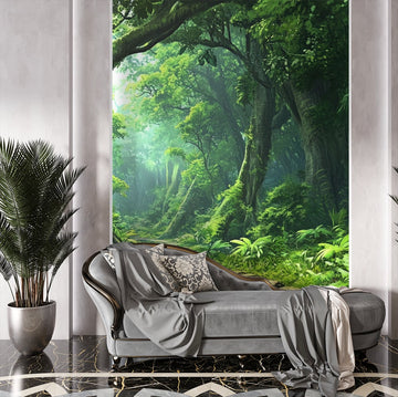 Фототапет Зелена гора за хол