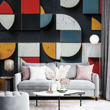 Фототапет Геометрични цветни форми за хол