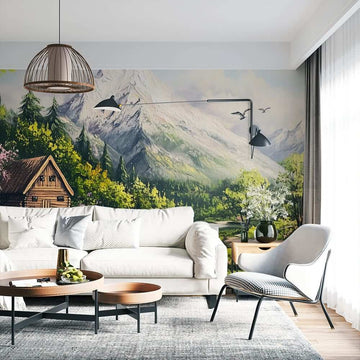 Фототапет Пленителен планински пейзаж за хол