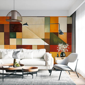 Фототапет Геометрична Хармония в Топли Есенни Тонове