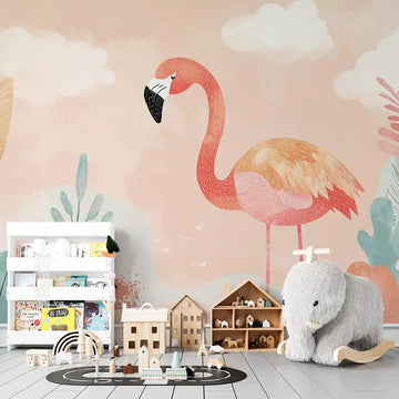 Фототапет Розово фламинго за детска стая