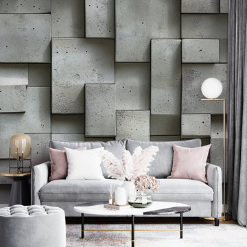 Фототапет Сив Геометричен Бетон | Стилен Декор